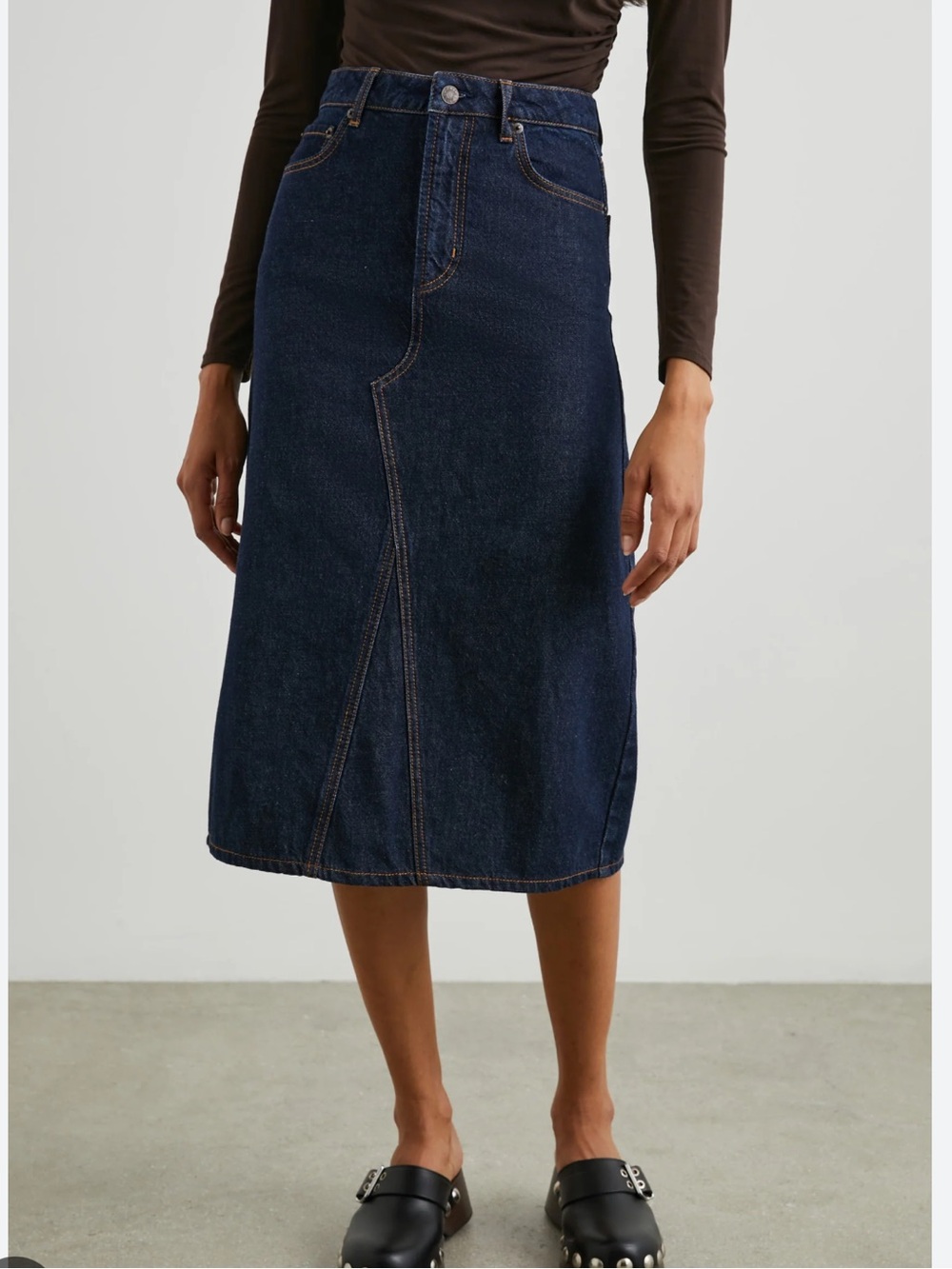NEW RAILS Highland High Waisted Denim Pencil Skirt.  100% Cotton. Size 28 NWOT